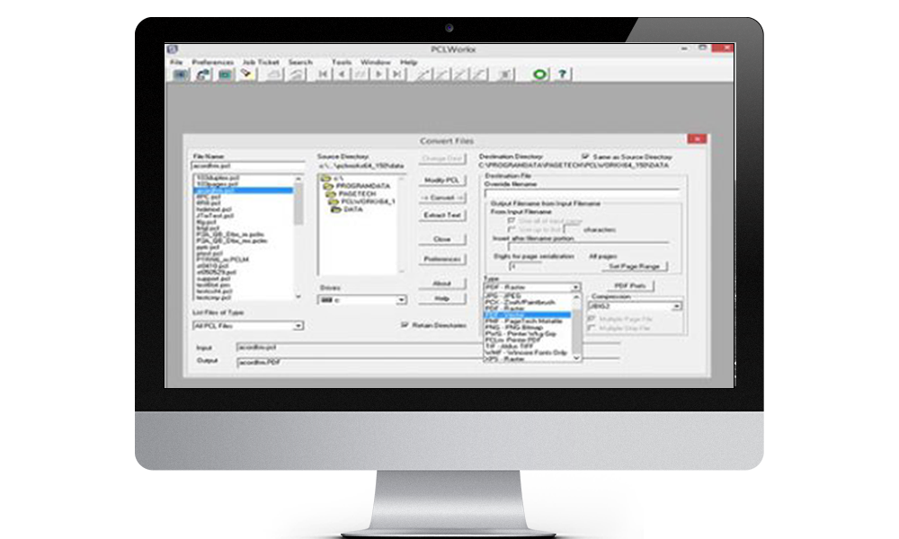 PCL to PDF GUI Software